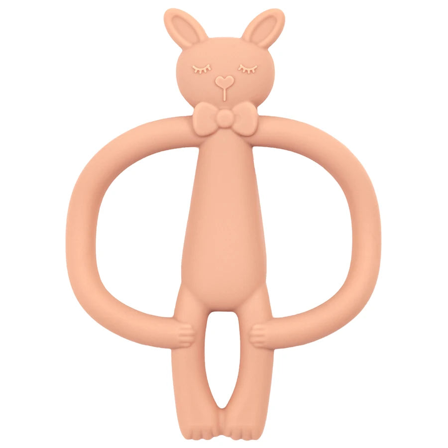 Silicone Nursing Teether Toy – Durable Cartoon Design for Dental Care & Gum Relief (3+ Months)