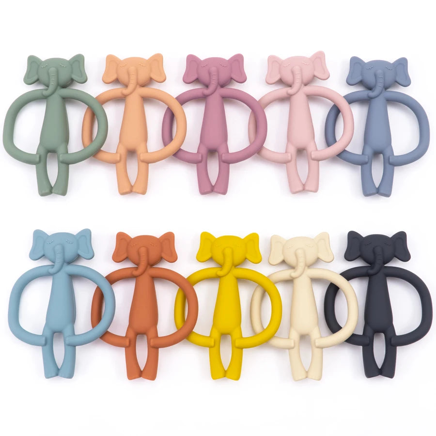 Silicone Nursing Teether Toy – Durable Cartoon Design for Dental Care & Gum Relief (3+ Months)