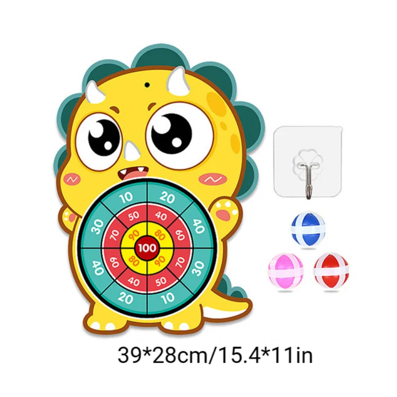 Montessori Sports Toy - Sticky Ball Dart Board Target Game for Indoor & Outdoor Fun