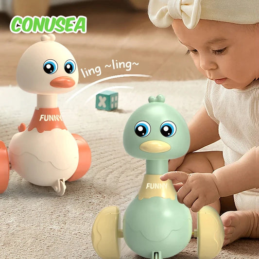 Baby Swing Duck Toy - Cartoon Press Vehicles & Pull Back Cars Educational Set