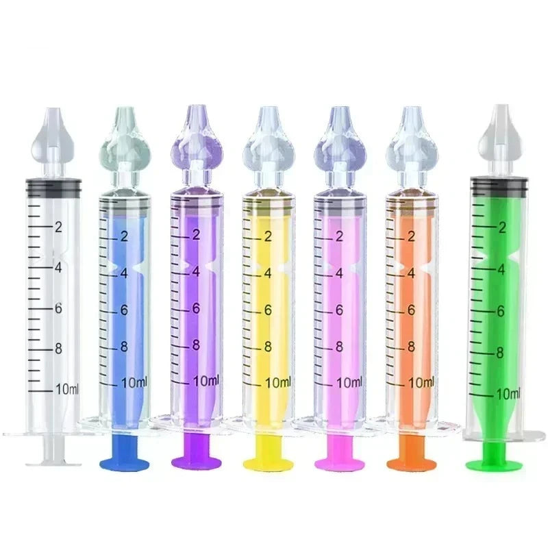 1/2/4/5/6/7PCS Silicone Baby Nasal Aspirator Syringe Baby Nose Cleaner Rhinitis Nasal Washer Irrigator Nose Washing for Children