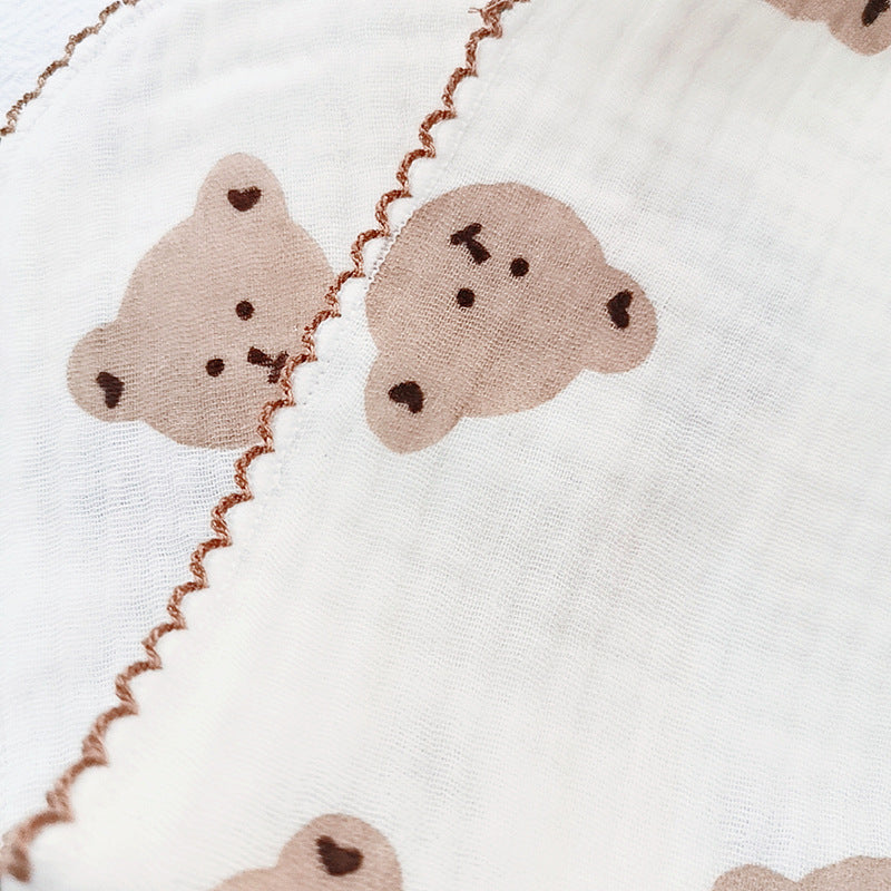 4-Layer Muslin Baby Face Towels – Soft Cotton Bibs & Burp Cloths for Newborns (0-12 Months)