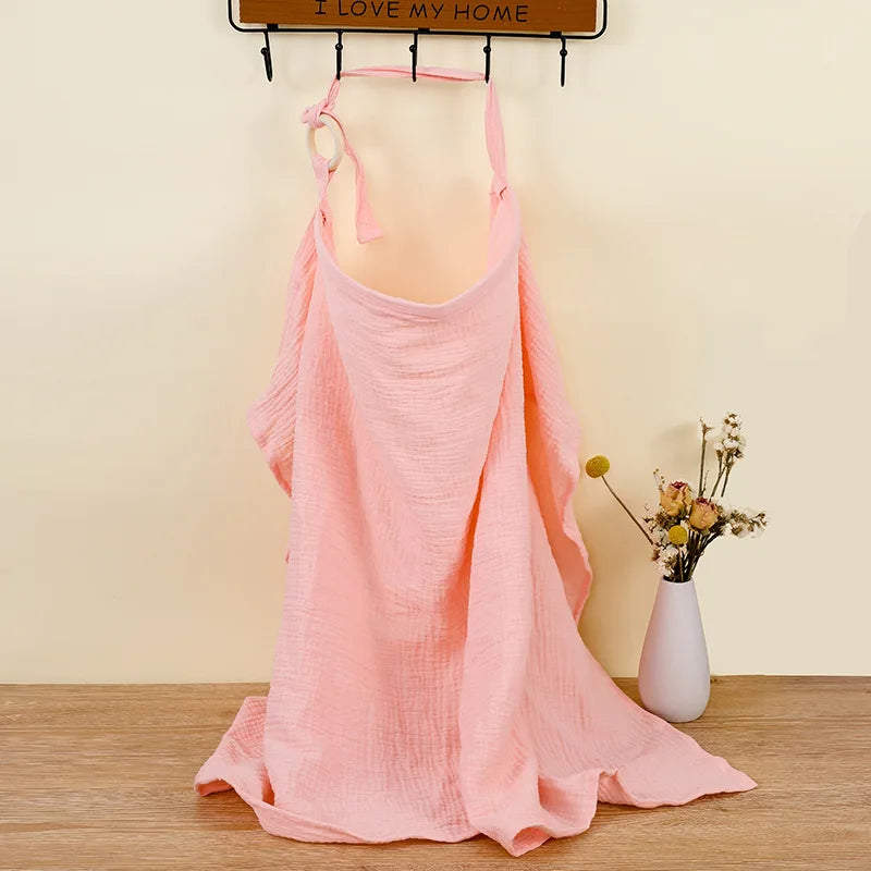 Breathable Cotton Nursing Cover - Maternity Breastfeeding Privacy Apron & Stroller Blanket