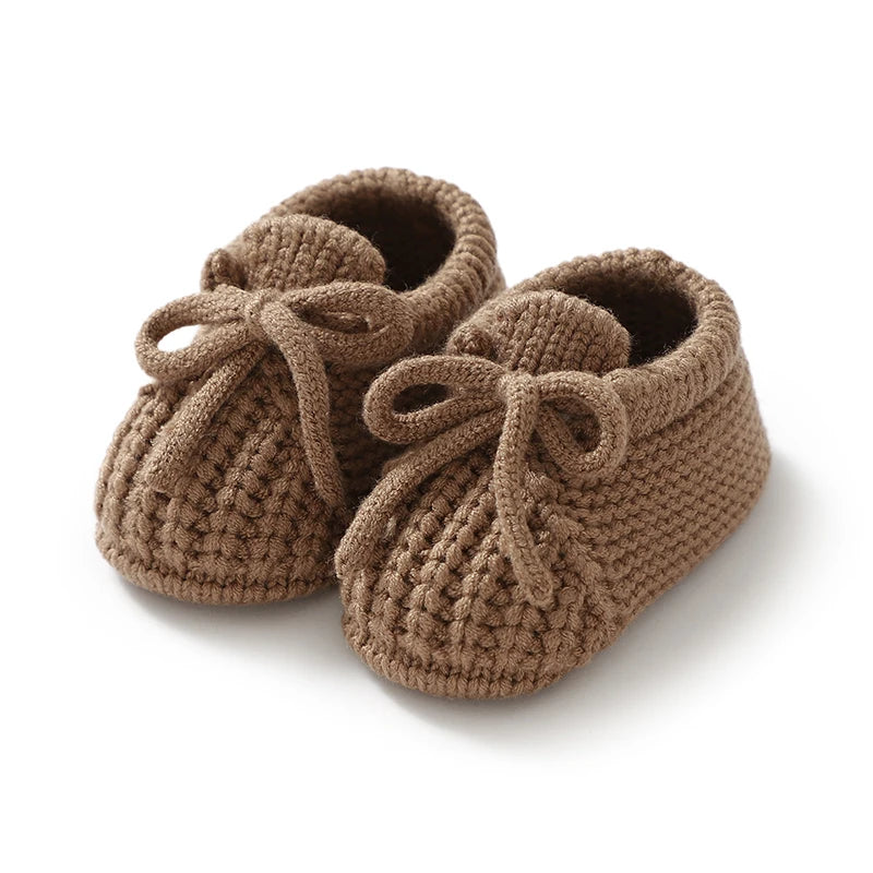 Baby Shoes Knitted Newborn Bed Footwear 0-18M Warm Clothing Accessories Infant Boys Girls First Boots Fashion Solid Toddler Kid
