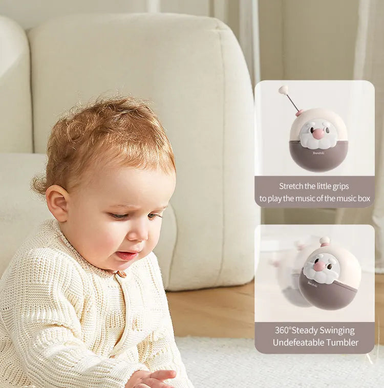 Silicone Baby Rattle Teether - Soft Chewable Sensory Toy for Infants 0-3 Years