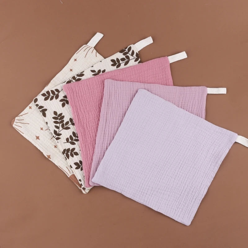 5 Soft Absorbent Gauze Newborn Burp Cloth Baby Saliva Towel Cotton Baby Bibs Handkerchief Nursing Towel Cuddle Cloth Baby Stuff