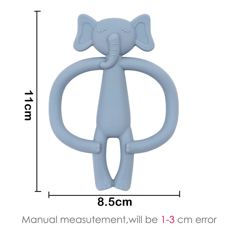 Silicone Nursing Teether Toy – Durable Cartoon Design for Dental Care & Gum Relief (3+ Months)
