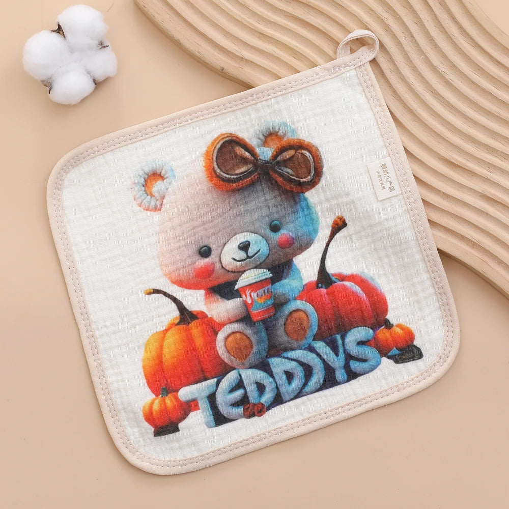 Cotton Baby Face Towel Newborn Baby Items 6 Layer Muslin Baby Bibs Handkerchief Soft Saliva Towel Feeding Burp Cloths