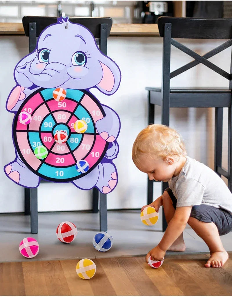 Educational Dart Board Game - Montessori Sticky Ball Target Game for Kids 3-7 Years