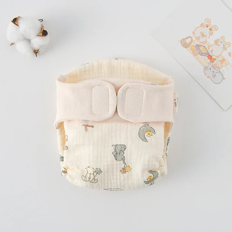 Summer Cotton Baby Training Pants - Reusable Cartoon Diaper Shorts for Toddlers