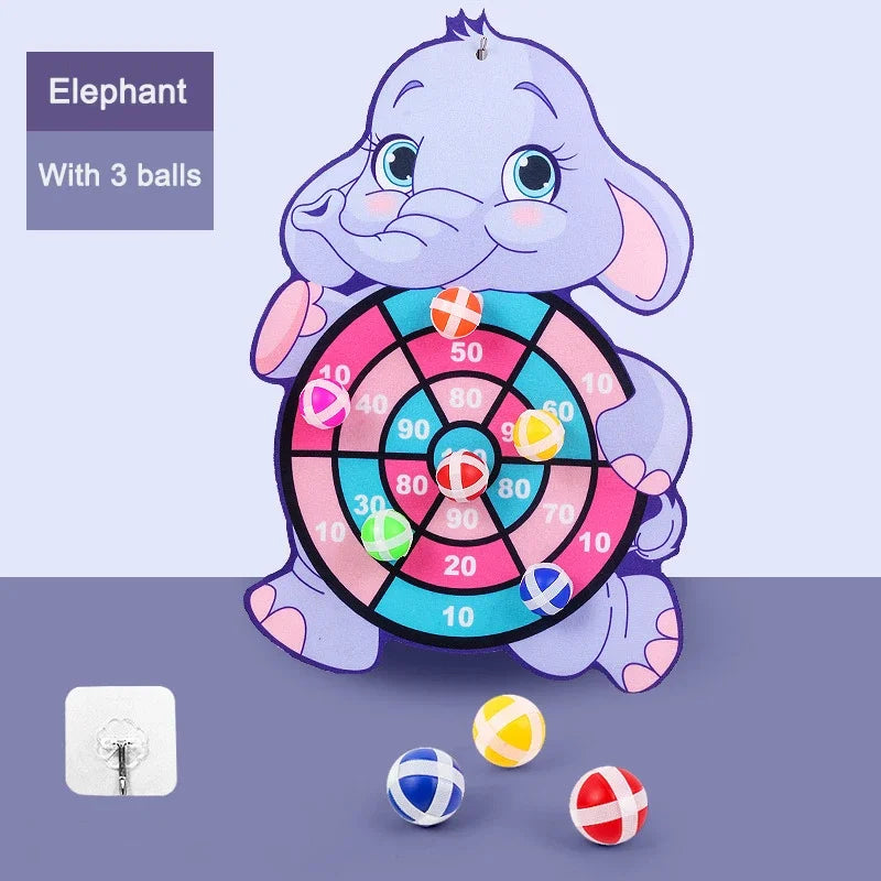 Montessori Dart Board Game - Safe Sticky Ball Target Game for Kids 3-7 Years