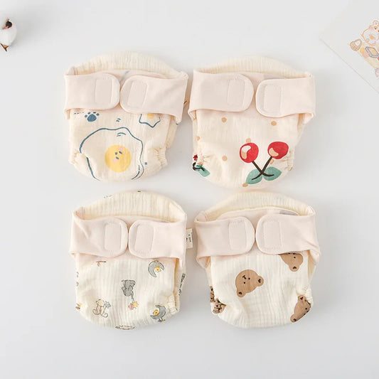 Summer Cotton Baby Training Pants - Reusable Cartoon Diaper Shorts for Toddlers