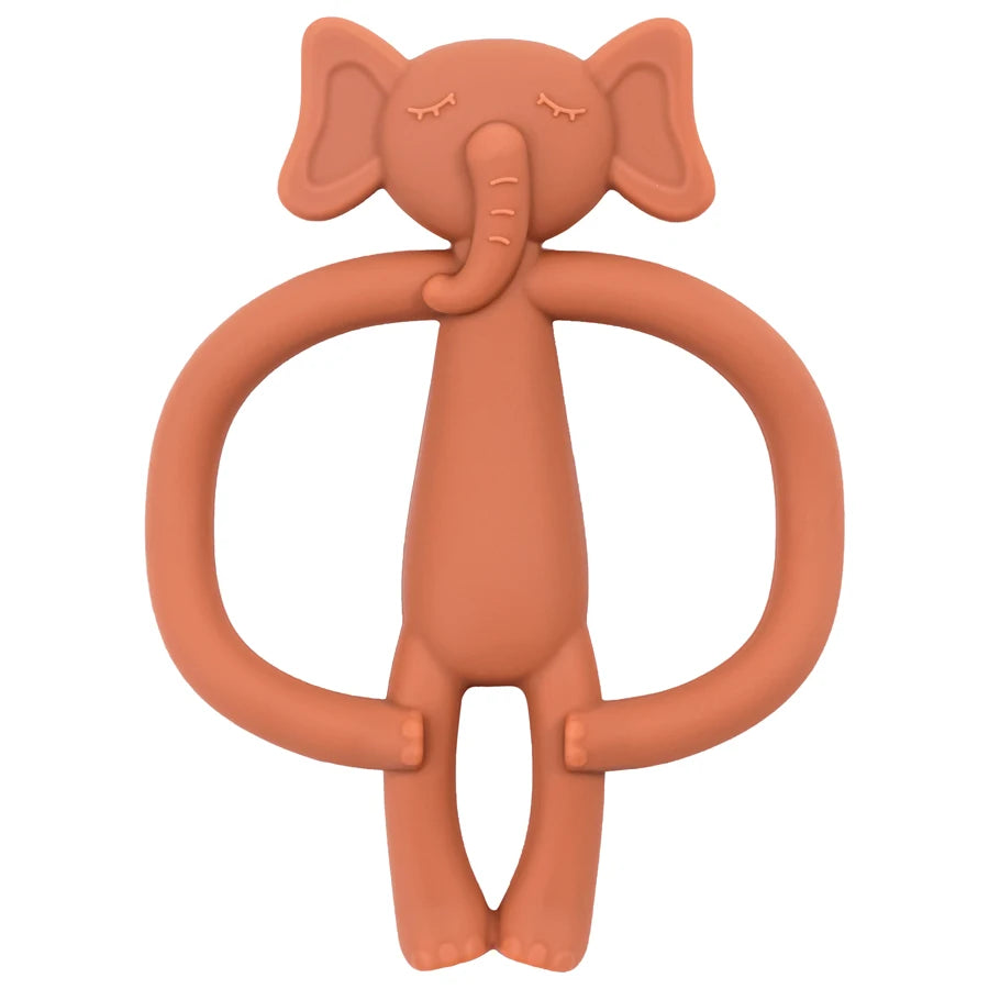 Silicone Nursing Teether Toy – Durable Cartoon Design for Dental Care & Gum Relief (3+ Months)