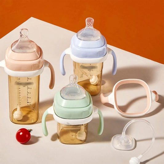 Square Handle Feeding Bottle Grip – Lightweight Easy-Grasp Design for Baby Bottles (6+ Months)