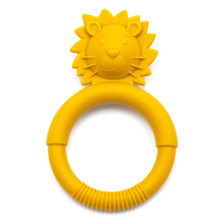Silicone Nursing Teether Toy – Durable Cartoon Design for Dental Care & Gum Relief (3+ Months)