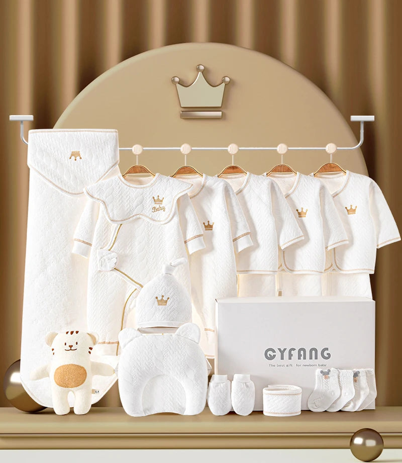 Newborn Baby Clothing Set – 15-20 Piece 100% Cotton Unisex Outfit Collection (0-3 Months)