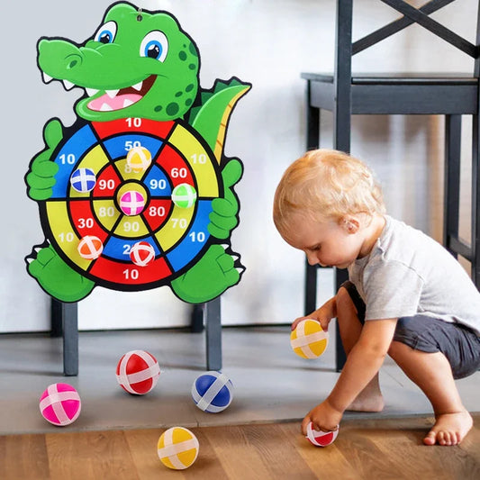 Educational Dart Board Game - Montessori Sticky Ball Target for Kids 3-7 Years