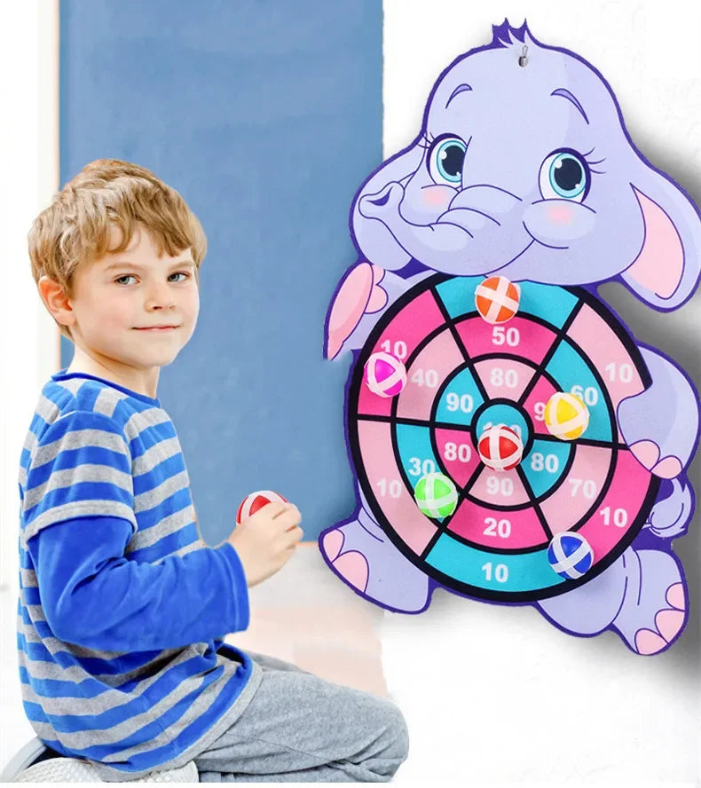 Montessori Dart Board Game - Safe Sticky Ball Target Game for Kids 3-7 Years