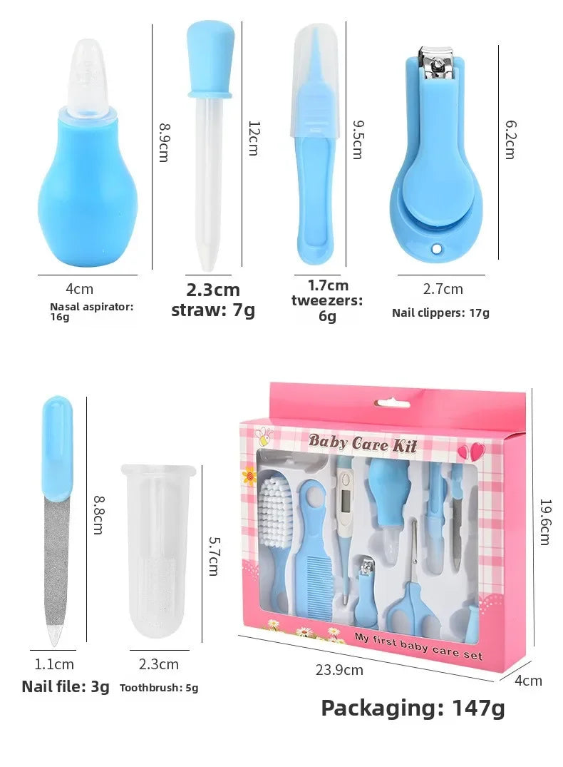 10-Piece Newborn Care Set – Essential Baby Nail Clipper & Nasal Suction Kit (0+ Months)