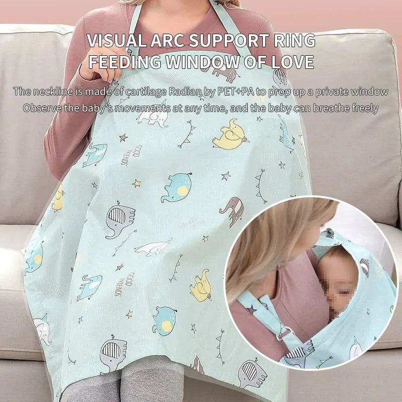 Summer Nursing Cover - Lightweight Breathable Breastfeeding Cape & Privacy Towel