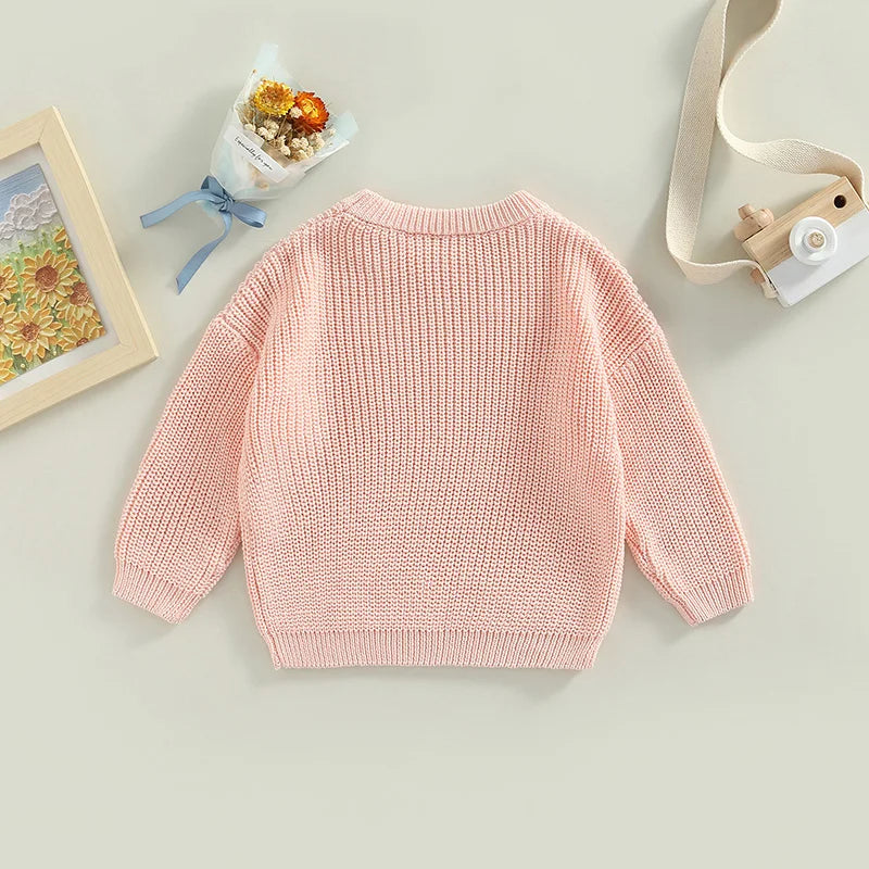 Autumn New Baby Boys Girls Clothes Baby Sweater Toddler Knit Sweater Newborn Knitwear Long Sleeve Cotton Baby Pullover Tops