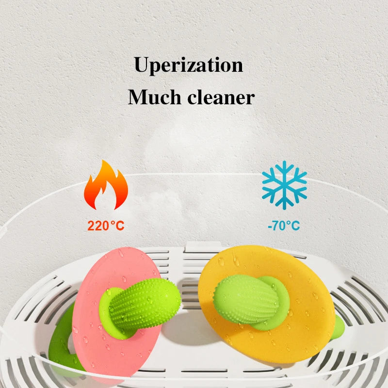 Silicone Teething Ring β Pacifier Type Teether with Soft Molar Stick & Massage Dots for Babie