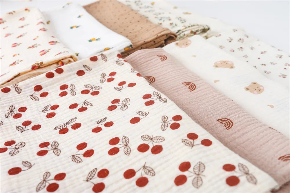 Cotton Receiving Blanket for Newborn Gauze Muslin Baby Blanket  New Born Swaddle Wrap Kids Bath Towel Baby Stroller Blanket