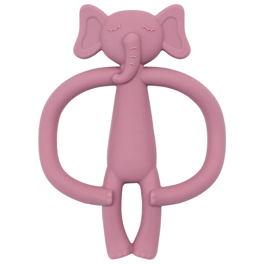 Silicone Nursing Teether Toy – Durable Cartoon Design for Dental Care & Gum Relief (3+ Months)