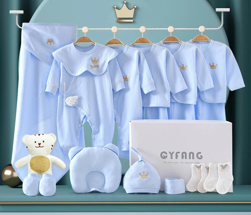 Newborn Baby Clothing Set – 15-20 Piece 100% Cotton Unisex Outfit Collection (0-3 Months)