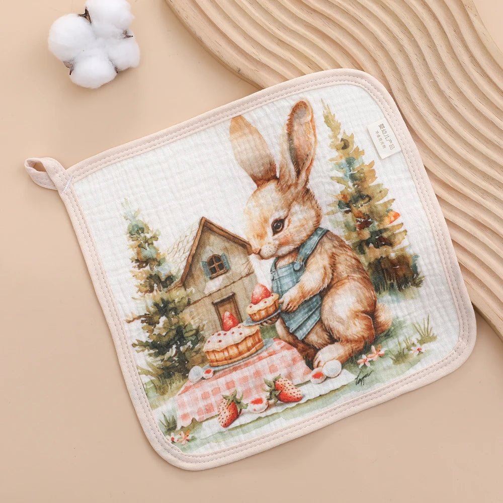 Cotton Baby Face Towel Newborn Baby Items 6 Layer Muslin Baby Bibs Handkerchief Soft Saliva Towel Feeding Burp Cloths