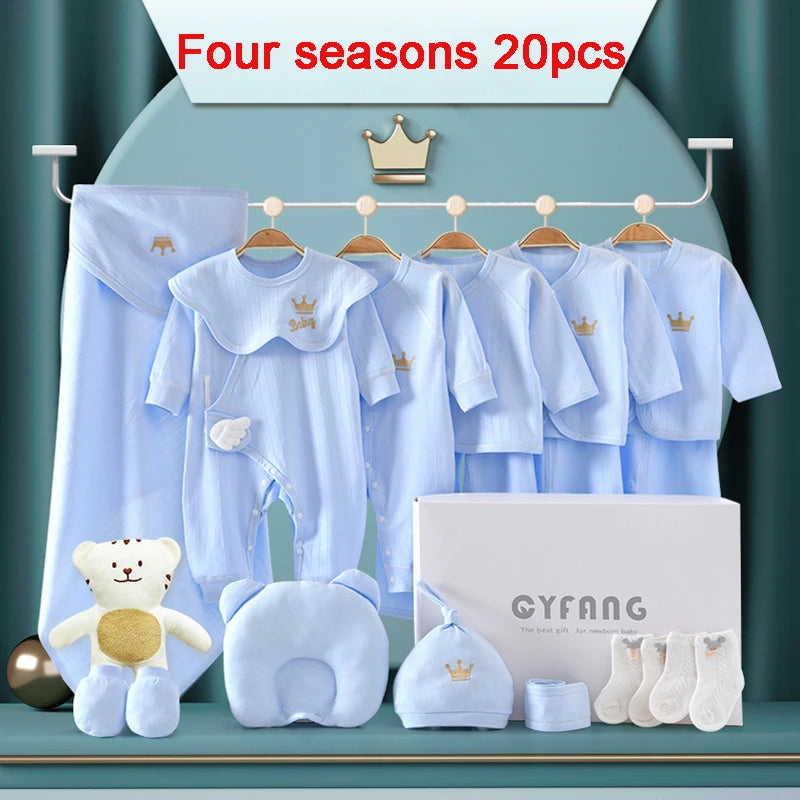 Newborn Baby Clothing Set – 15-20 Piece 100% Cotton Unisex Outfit Collection (0-3 Months)