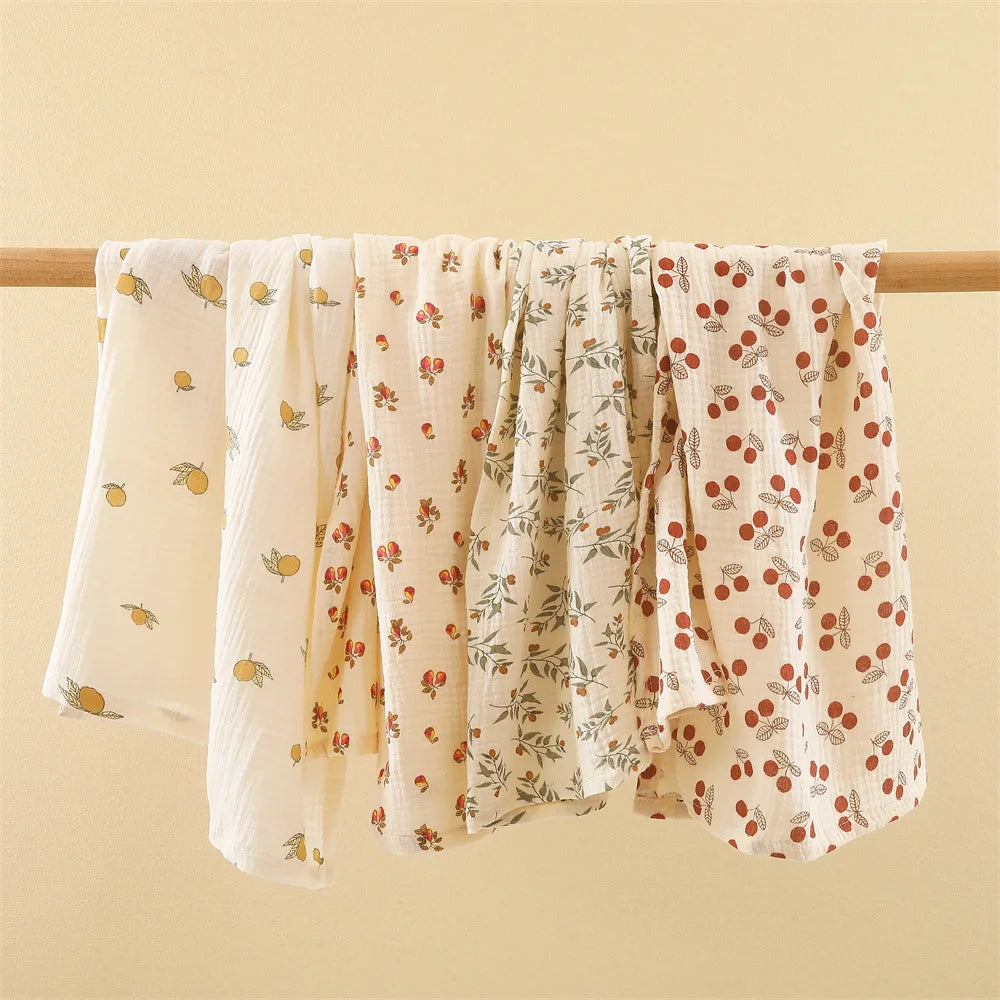 Cotton Receiving Blanket for Newborn Gauze Muslin Baby Blanket  New Born Swaddle Wrap Kids Bath Towel Baby Stroller Blanket