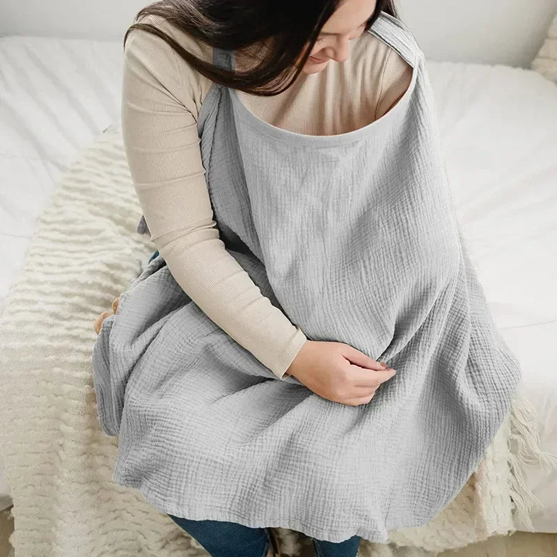 Breathable Nursing Cover - Adjustable Privacy Apron for Outdoor Breastfeeding