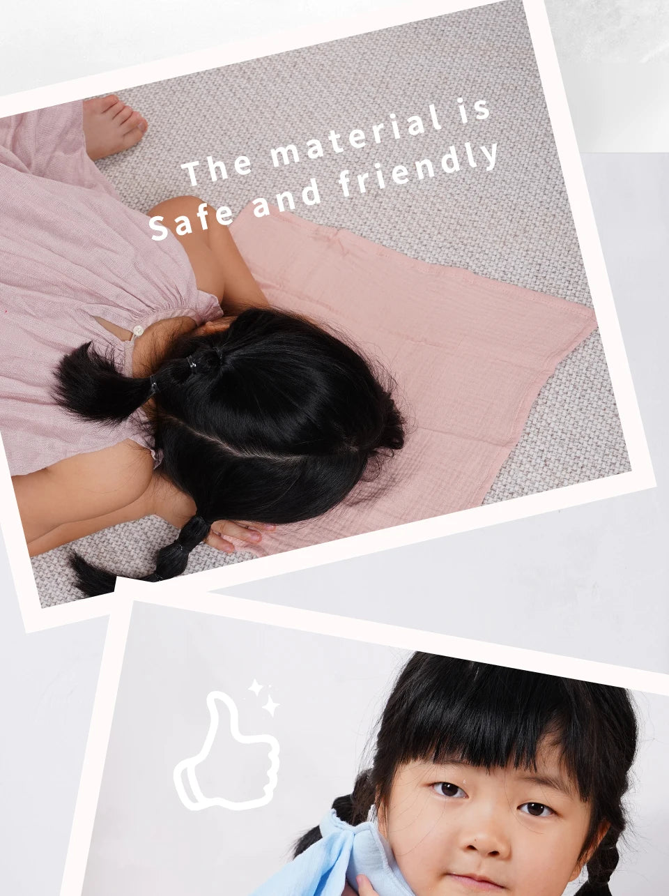 Baby Cotton Muslin Comfort Blanket - Cute Cat Doll Security Towel for Infants
