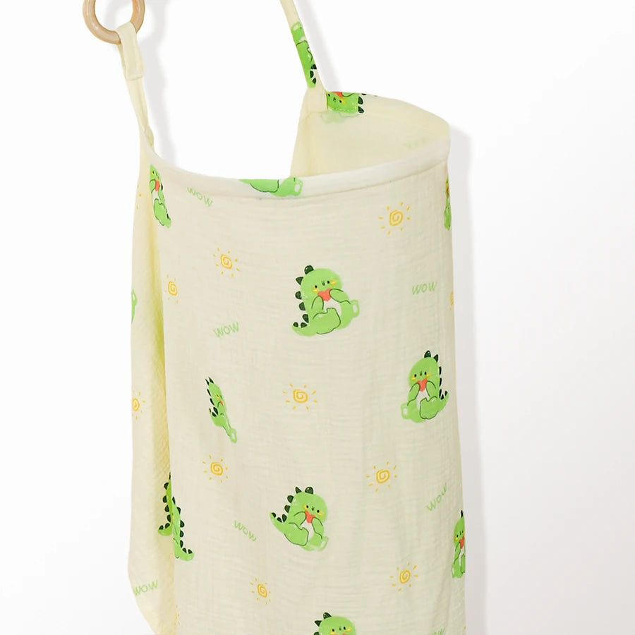 Premium Muslin Nursing Cover - Breathable Breastfeeding Apron with Arch Neckline