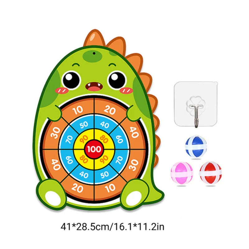 Montessori Sports Toy - Sticky Ball Dart Board Target Game for Indoor & Outdoor Fun
