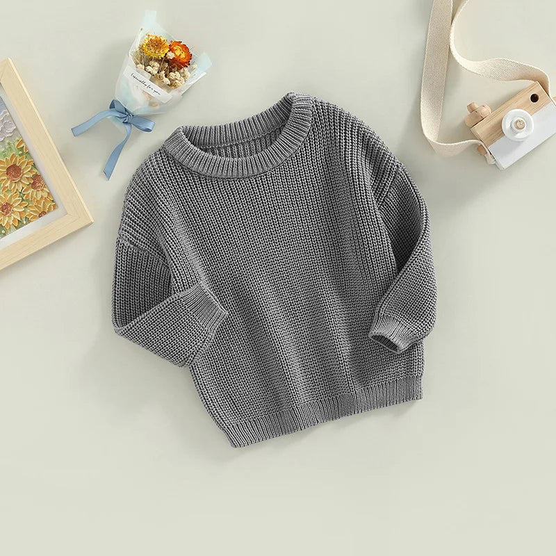 Autumn New Baby Boys Girls Clothes Baby Sweater Toddler Knit Sweater Newborn Knitwear Long Sleeve Cotton Baby Pullover Tops