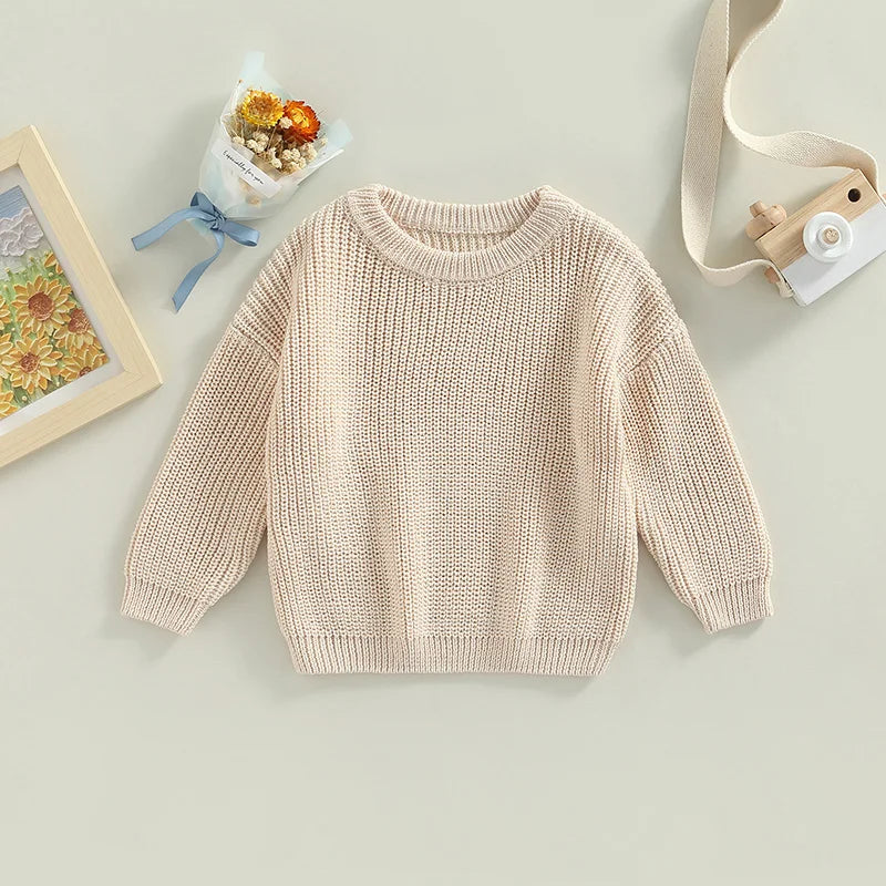 Autumn New Baby Boys Girls Clothes Baby Sweater Toddler Knit Sweater Newborn Knitwear Long Sleeve Cotton Baby Pullover Tops