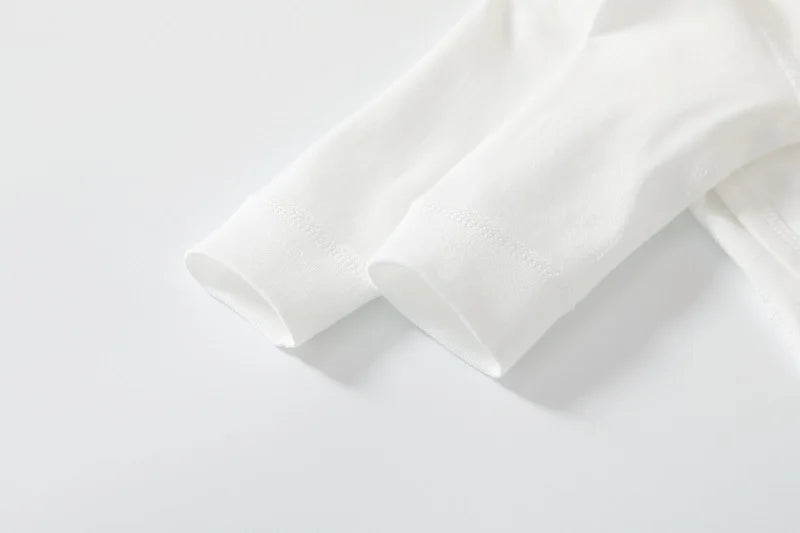 Newborn Baby Clothing Slanting Open Buckle T Shirt Tops Cotton Long Sleeves Solid Color Tees Baby Boys Girls Outfit 0-12 Months