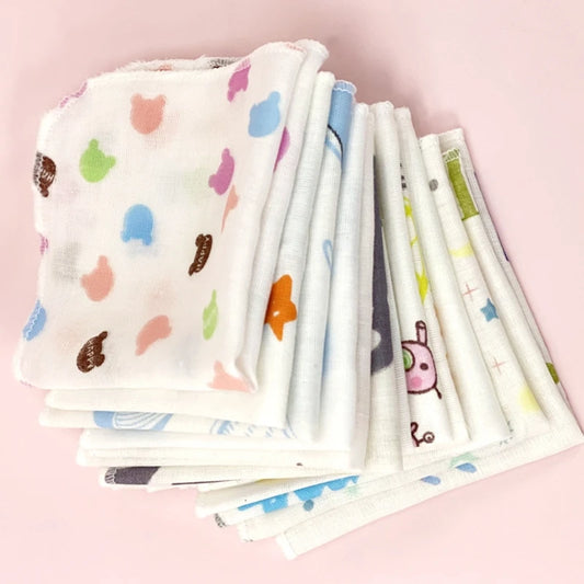 10-Pack Baby Muslin Washcloths – Soft Double-Layer Gauze