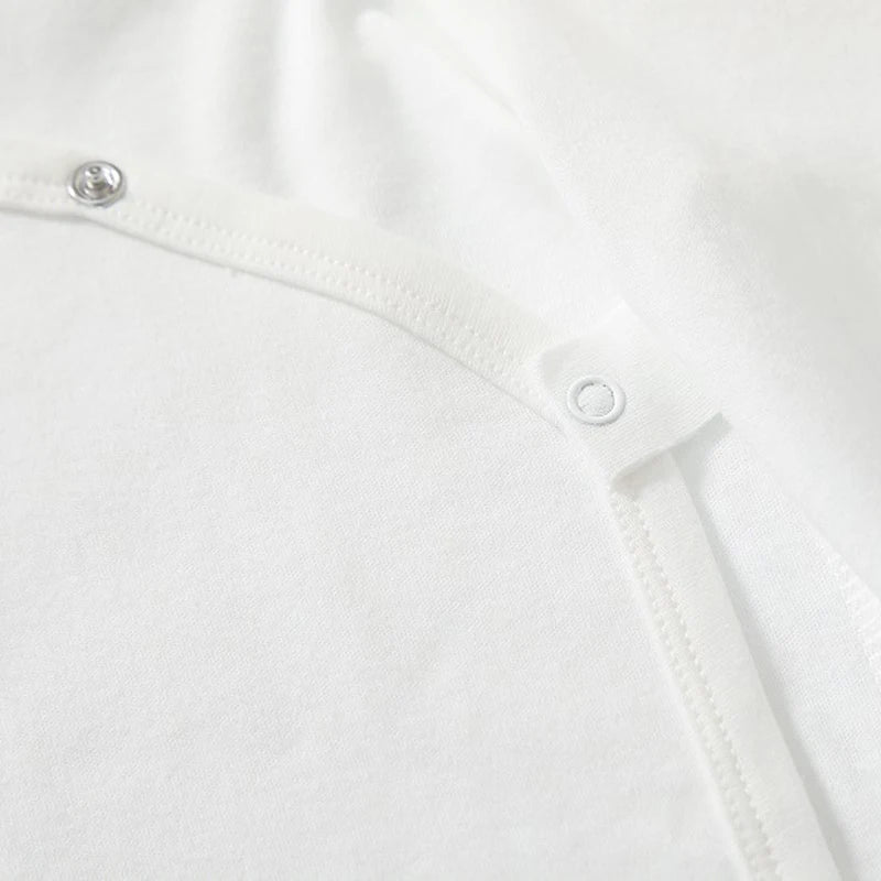 Newborn Baby Clothing Slanting Open Buckle T Shirt Tops Cotton Long Sleeves Solid Color Tees Baby Boys Girls Outfit 0-12 Months