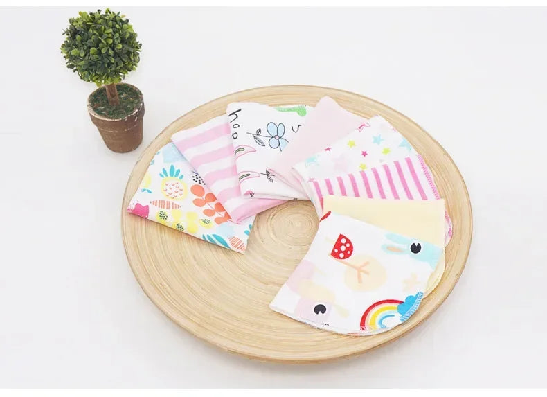 8-Piece Cotton Baby Towel Set – Soft Washcloths & Handkerchiefs for Newborns (0-24 Months)
