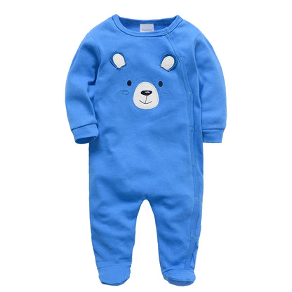 KAVKAS Baby Cotton Rompers – Cartoon Jumpsuit Set 0–12 Months