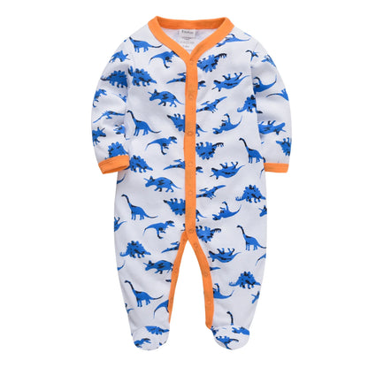 KAVKAS Baby Cotton Rompers – Cartoon Jumpsuit Set 0–12 Months