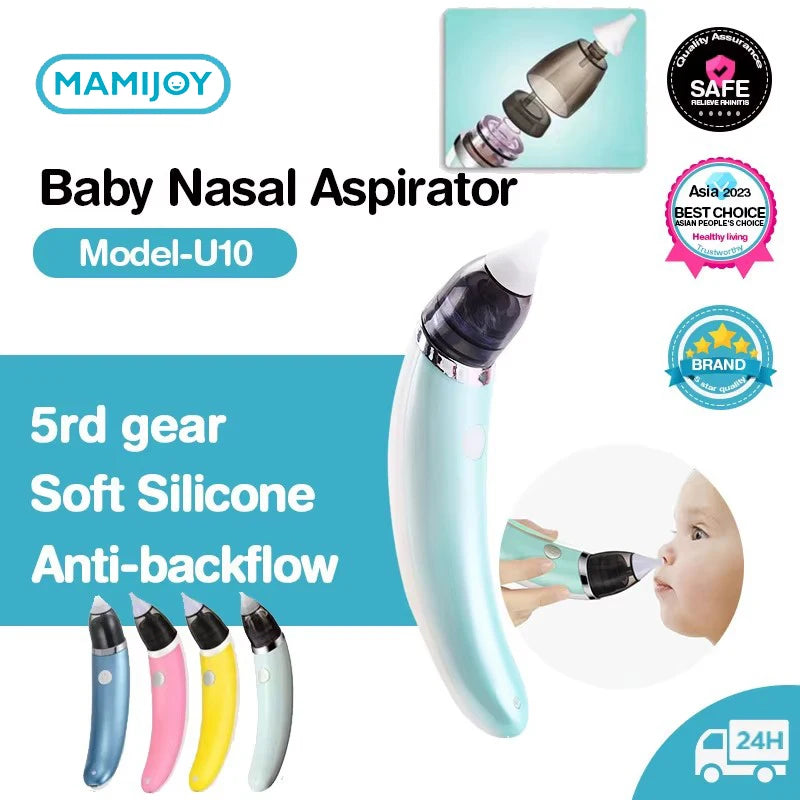 Electric Baby Nasal Aspirator - Safe Hygienic Nose Cleaner for Newborns & Infants