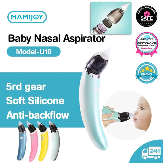 Electric Baby Nasal Aspirator - Safe Hygienic Nose Cleaner for Newborns & Infants