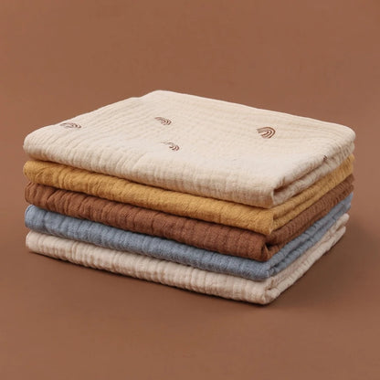 5-Pack Gauze Baby Burp Cloths – Soft Absorbent Towels