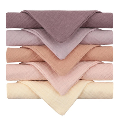 5-Pack Gauze Baby Burp Cloths – Soft Absorbent Towels