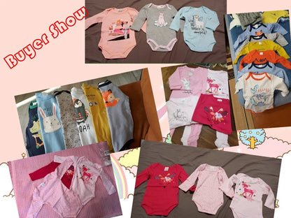 Long-Sleeve Cotton Baby Bodysuit Set – 3/6 Pack 0–24 Months