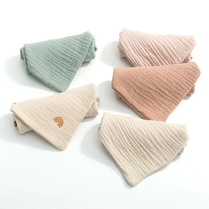 5-Pack Gauze Baby Burp Cloths – Soft Absorbent Towels